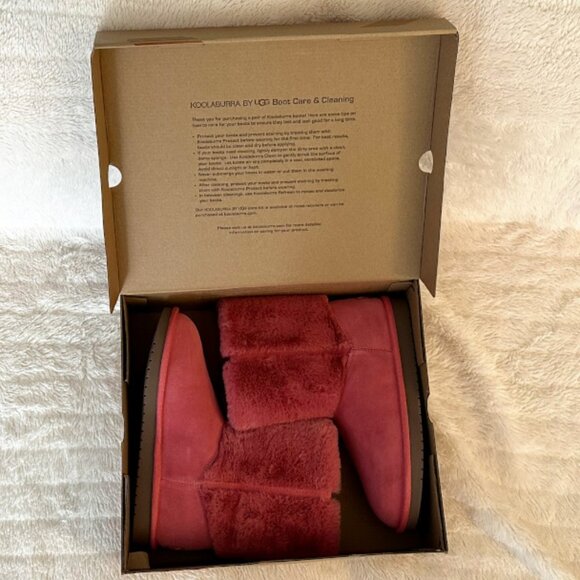NEW in box Sz 5 Original Koolaburra by UGG Kids' Pink Aubrei Short Fashion Boots - Picture 2 of 7